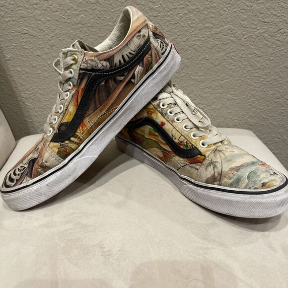Vans Off The Wall Gallery Kostechko All Over Print Skater, Retro Size 10 - Picture 12 of 12